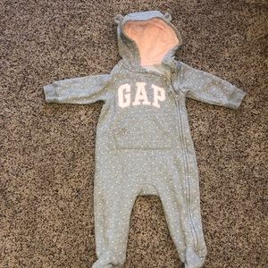 BABY GAP footed onesie zip-up